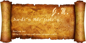 Jurás Mátyás névjegykártya