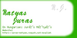 matyas juras business card